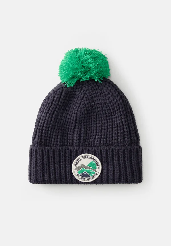 POMPOM BADGE BEANIE UNISEX - Mütze - midnight sky