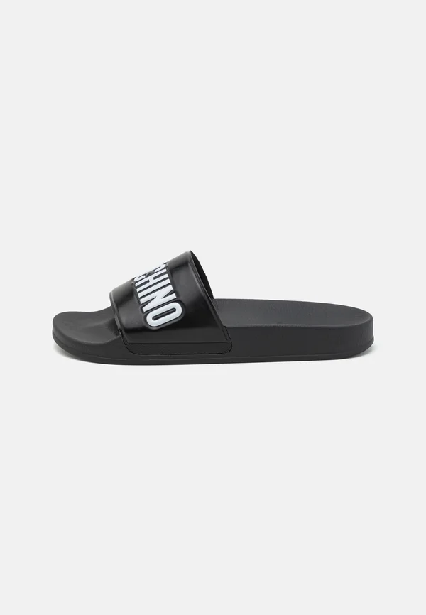 POOL SLIDE - Pantolette flach - nero/bianco