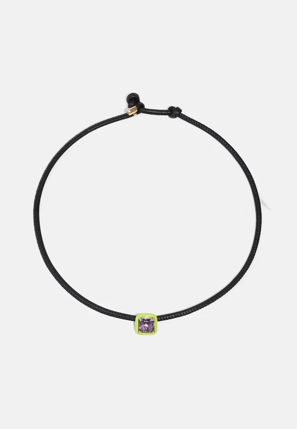 POP CHOKER WITH SQUARE IN CANDY SETTING - Halskette - black