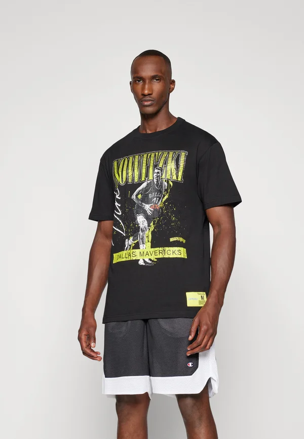 POP PLAYER TEE VINTAGE LOGO - Vereinsmannschaften - black