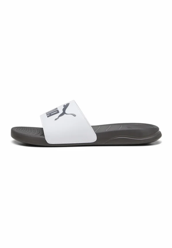 POPCAT UNISEX - Badesandale - white-dark coal
