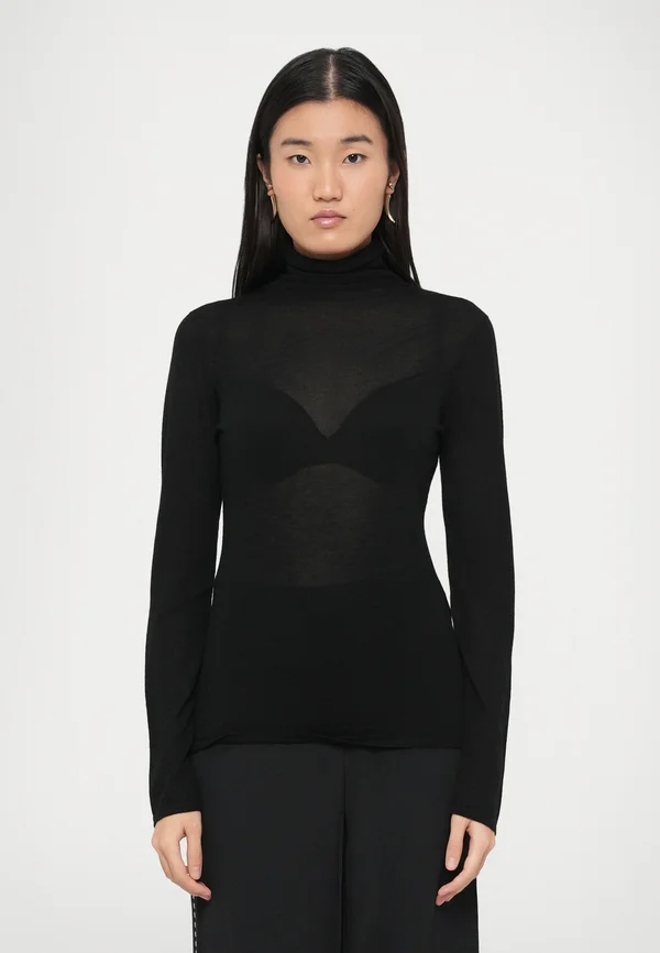 POPPY - Strickpullover - black