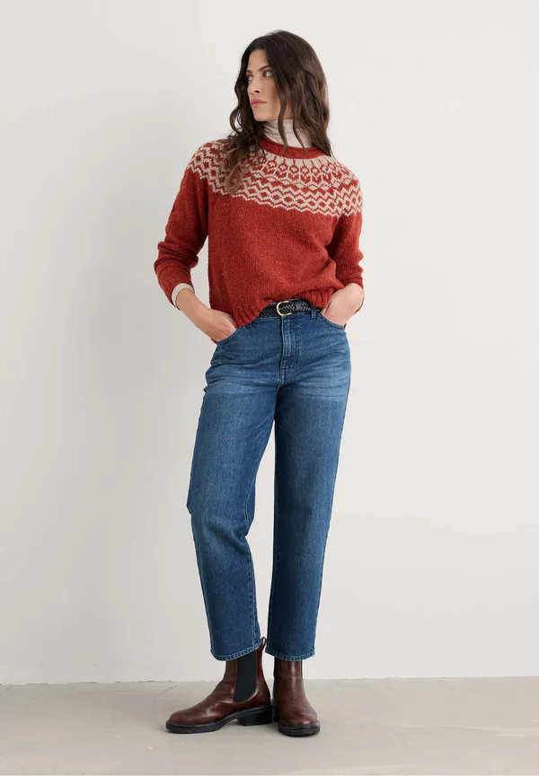 PORT KINNIS  - Strickpullover - red wag tail red sail birch mix