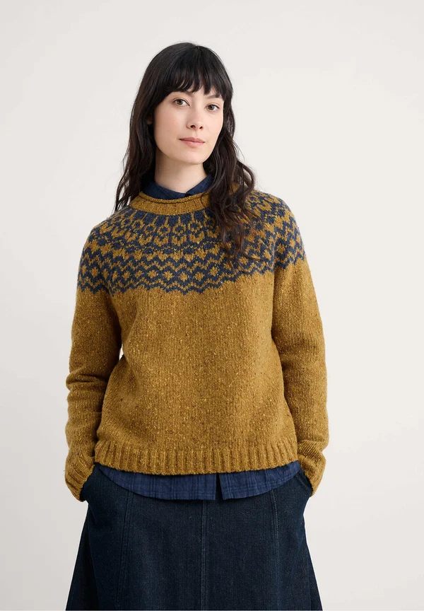 PORT KINNIS  - Strickpullover - yellow wag tail marshland maritime