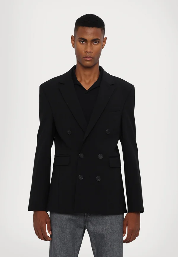 PORTRAIT DOUBLE BREASTED SUIT JACKET - Sakko - black