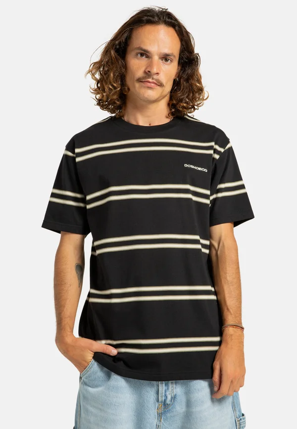 PORTSIDE STRIPE  - T-Shirt print - xkbc black portside stripe