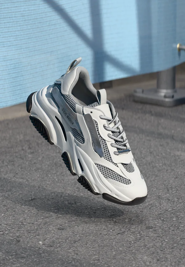 POSSESSION - Sneaker low - silver-coloured/white