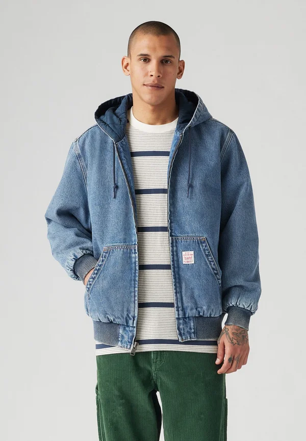 POTRERO HOODY - Jeansjacke - blue denim