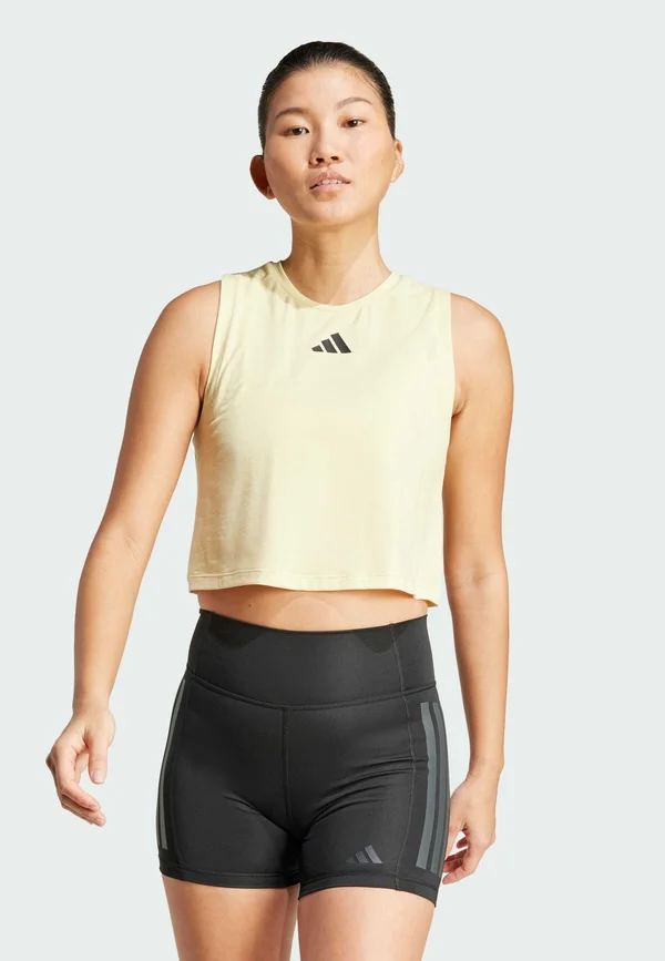 POWER 3-STRIPES BOXY - Top - powder yellow