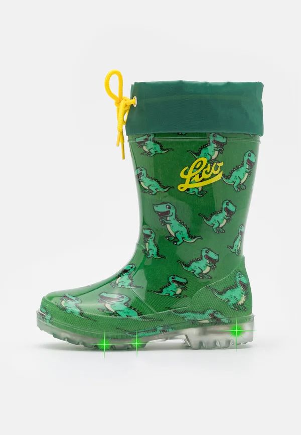 POWER BLINKY - Gummistiefel - grün/gelb