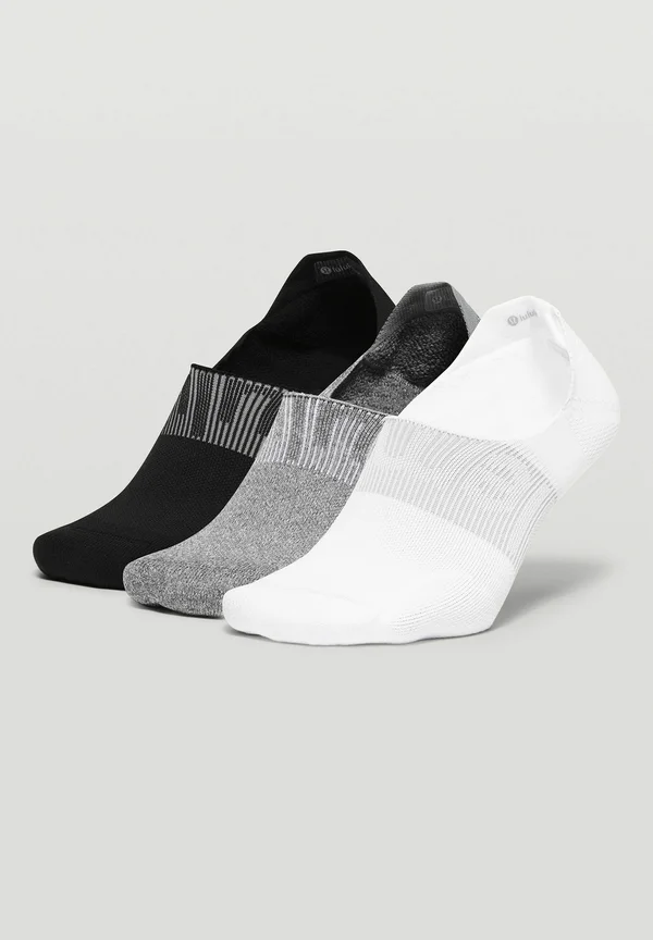 POWER STRIDE NO-SHOW 3 PACK - Füßlinge - white heather grey black