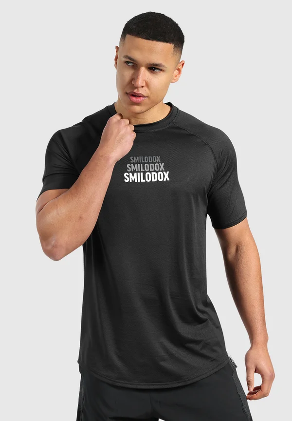 POWERFIT TRIPLE - Sport T-Shirt - schwarz