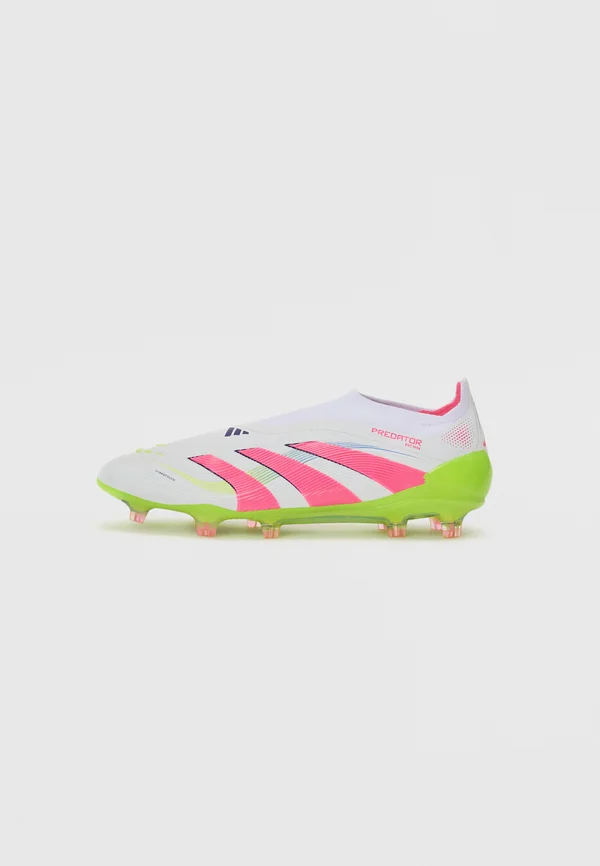 PREDATOR ELITE FIRM GROUND - Fußballschuh Nocken - cloud white lucid pink lucid lemon