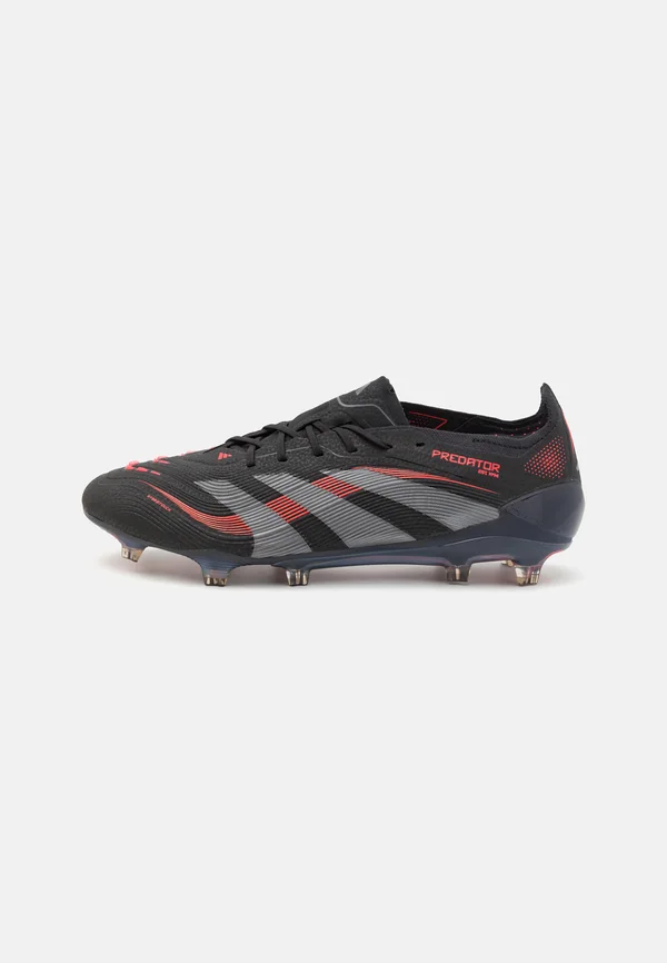 PREDATOR ELITE FIRM GROUND - Fußballschuh Nocken - core black/grey four/lucid red