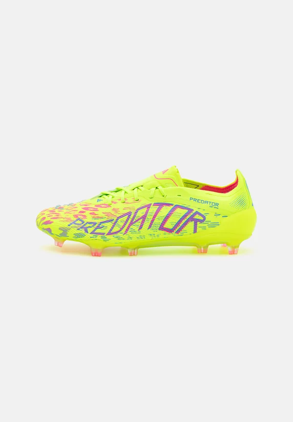 PREDATOR ELITE FIRM GROUND - Fußballschuh Nocken - lucid lemon/lucid pink/blue fusion