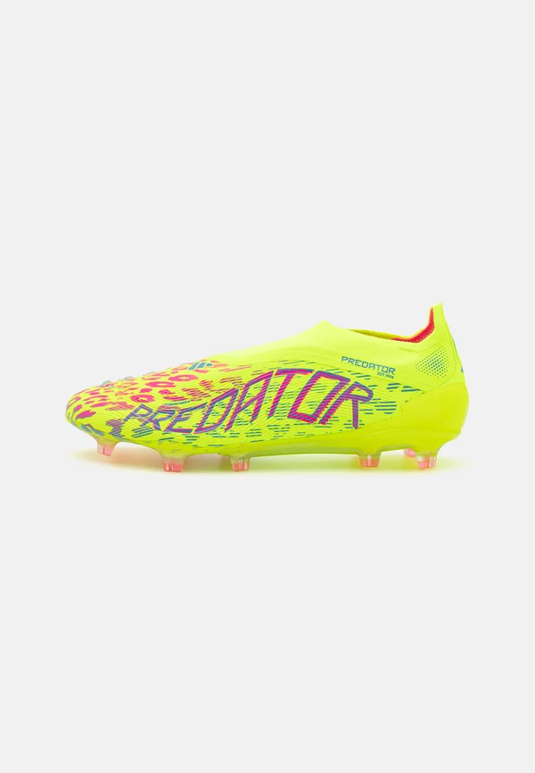 PREDATOR ELITE FIRM GROUND - Fußballschuh Nocken - lucid lemon/lucid pink/blue fusion