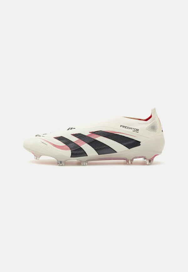 PREDATOR ELITE FIRM GROUND - Fußballschuh Nocken - off white/core black/pure ruby
