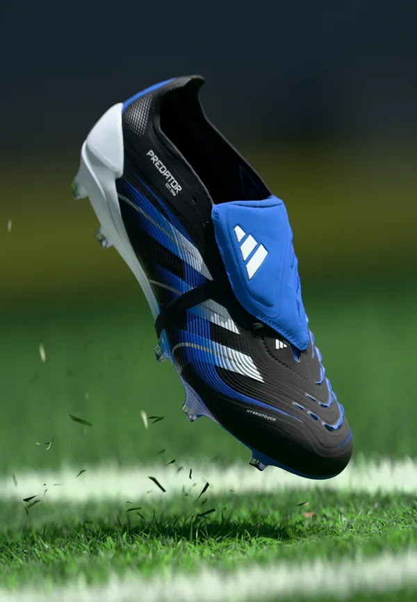PREDATOR ELITE FOLD-OVER TONGUE FIRM GROUND FOOTBALL BOOTS - Fußballschuhe für festen Untergrund - core black/footwear white/glory blue