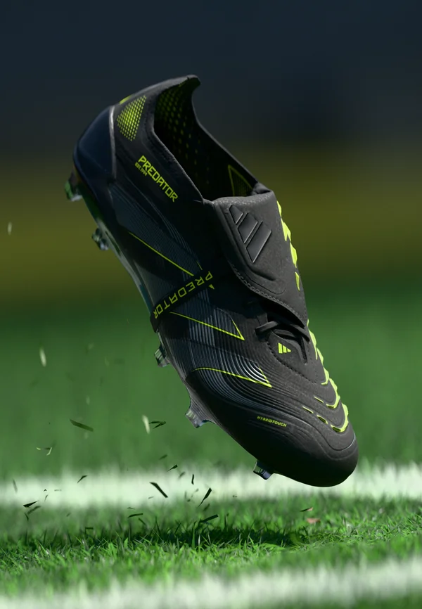 PREDATOR ELITE FOLD-OVER TONGUE FIRM GROUND FOOTBALL BOOTS - Fußballschuhe für festen Untergrund - core black lucid lemon