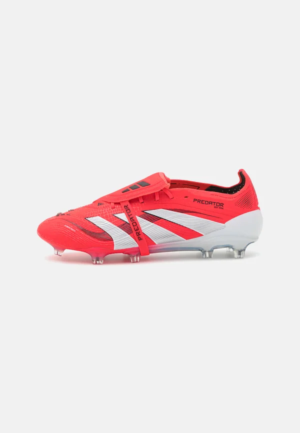 PREDATOR ELITE FOLD-OVER TONGUE FIRM GROUND - Fußballschuh Nocken - lucid red/footwear white/core black