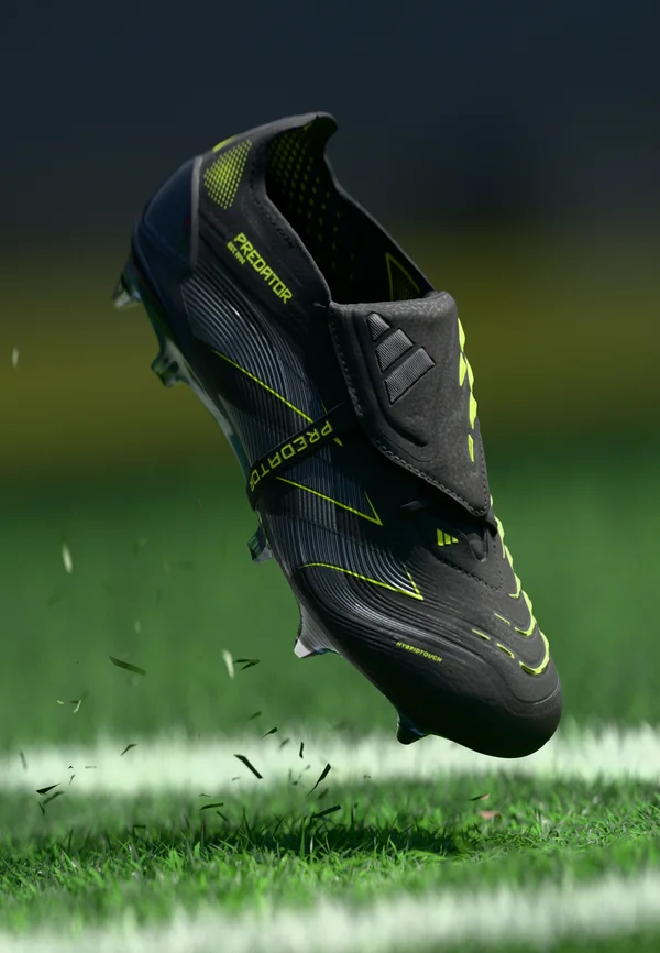 PREDATOR ELITE FOLD-OVER TONGUE SOFT GROUND FOOTBALL BOOTS - Fußballschuhe für festen Untergrund - core black/lucid lemon