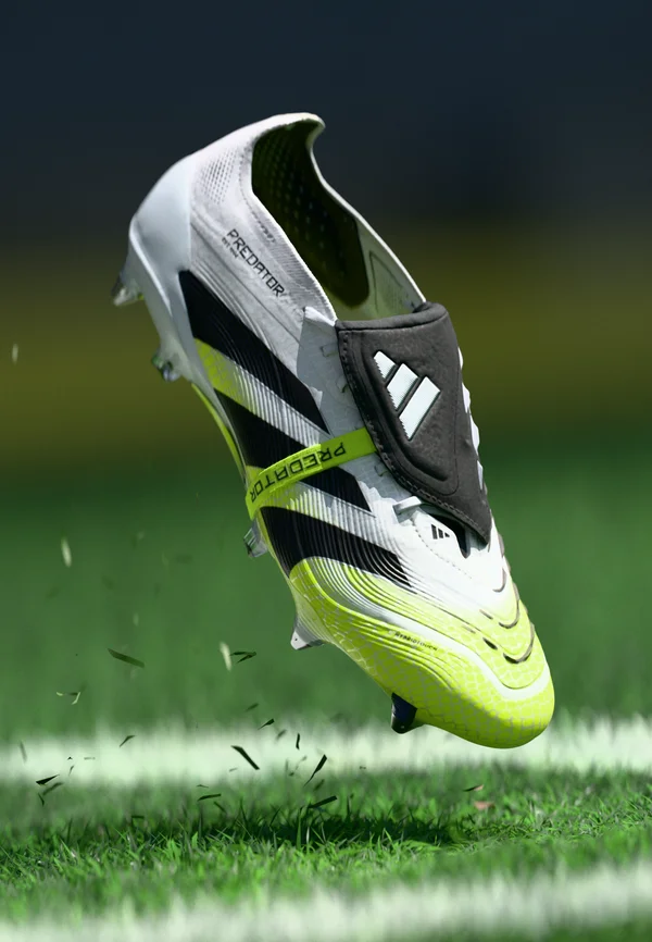 PREDATOR ELITE FOLD-OVER TONGUE SOFT GROUND FOOTBALL BOOTS - Fußballschuhe für festen Untergrund - footwear white/core black/lucid lemon