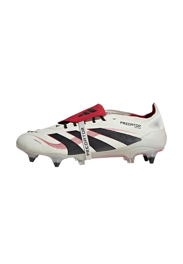 PREDATOR ELITE FOLD-OVER TONGUE SOFT GROUND - Fußballschuh Nocken - off white   core black   pure ruby
