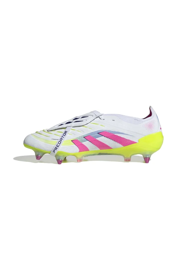 PREDATOR ELITE FOLD-OVER TONGUE SOFT GROUND - Fußballschuh Stollen - cloud white   lucid pink   lucid lemon