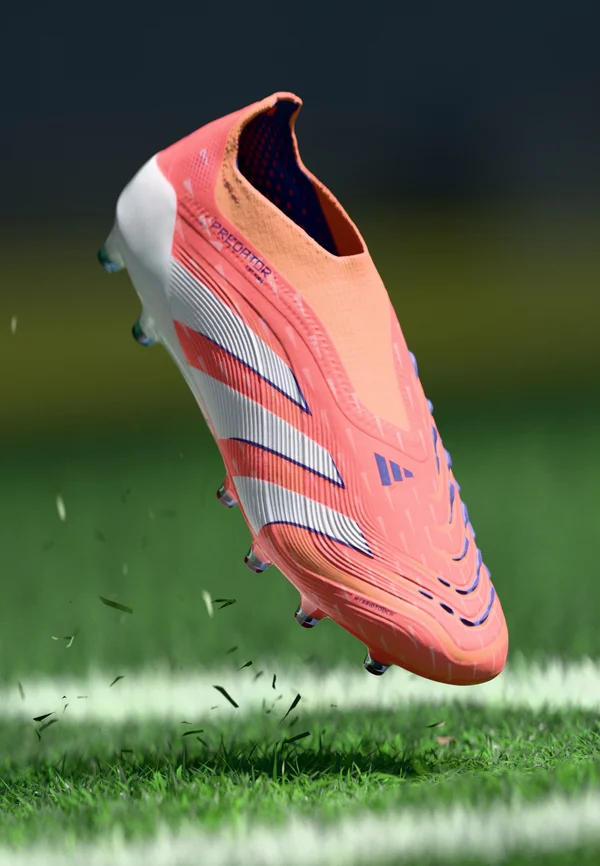 PREDATOR ELITE LACELESS ARTIFICIAL GRASS FOOTBALL BOOTS - Fußballschuhe Kunstrasen - signal coral/footwear white/beam orange
