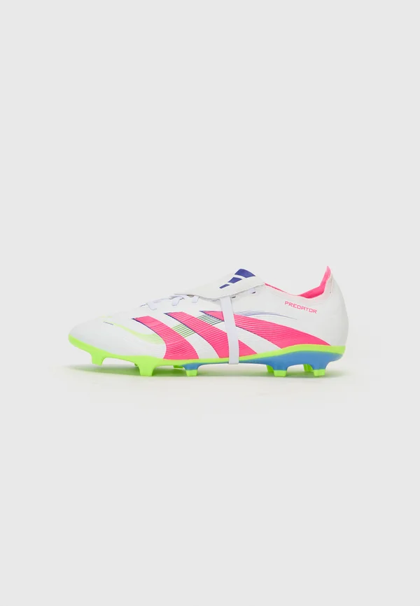 PREDATOR LEAGUE FOLD-OVER TONGUE FIRM/MULTI-GROUND - Fußballschuh Nocken - white/lucid pink/lucid lemon