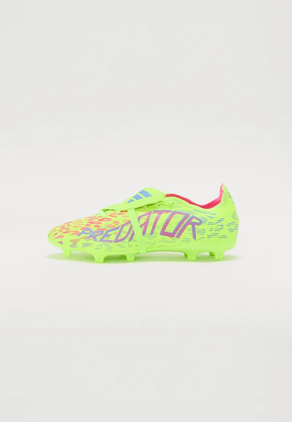 PREDATOR LEAGUE FOLD-OVER TONGUE FIRM/MULTI-GROUND - Fußballschuh Nocken - lucid lemon/blue fusion/lucid pink