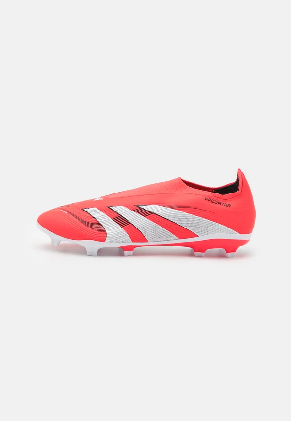 PREDATOR LEAGUE LACELESS FIRM/MULTI-GROUND - Fußballschuh Nocken - lucid red/footwear white/core black