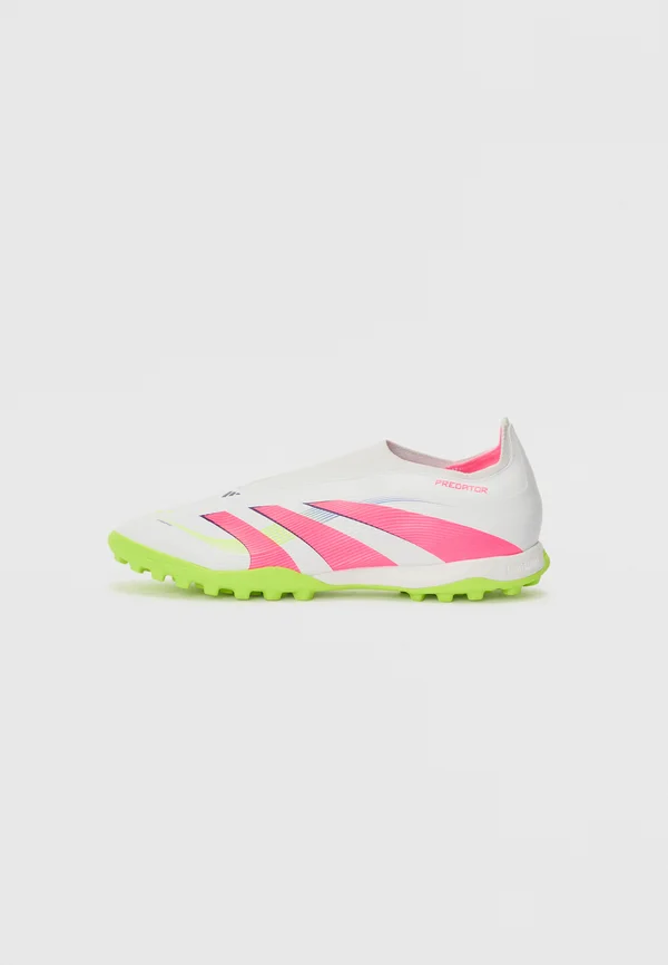 PREDATOR LEAGUE LACELESS TURF - Fußballschuh Multinocken - white/lucid pink/lucid lemon