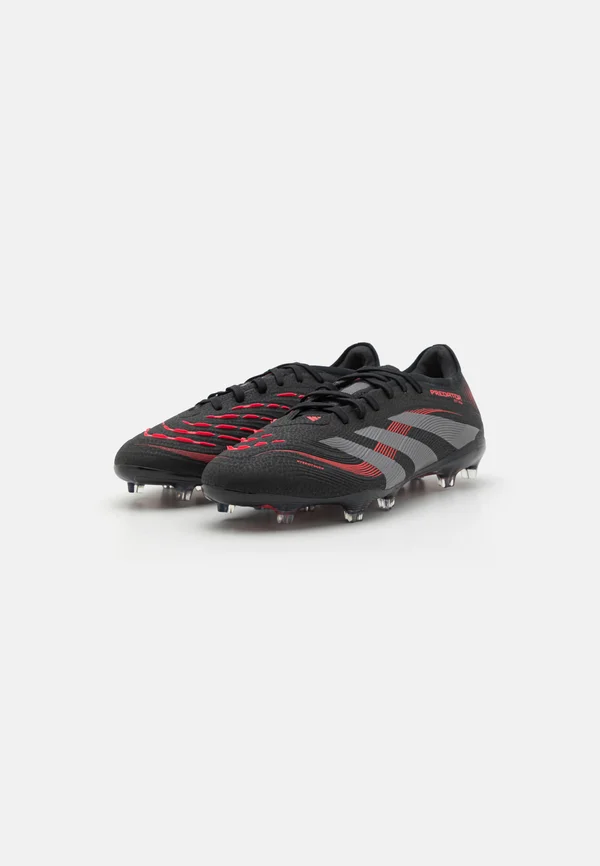 PREDATOR PRO FIRM GROUND - Fußballschuh Nocken - core black/grey four/lucid red