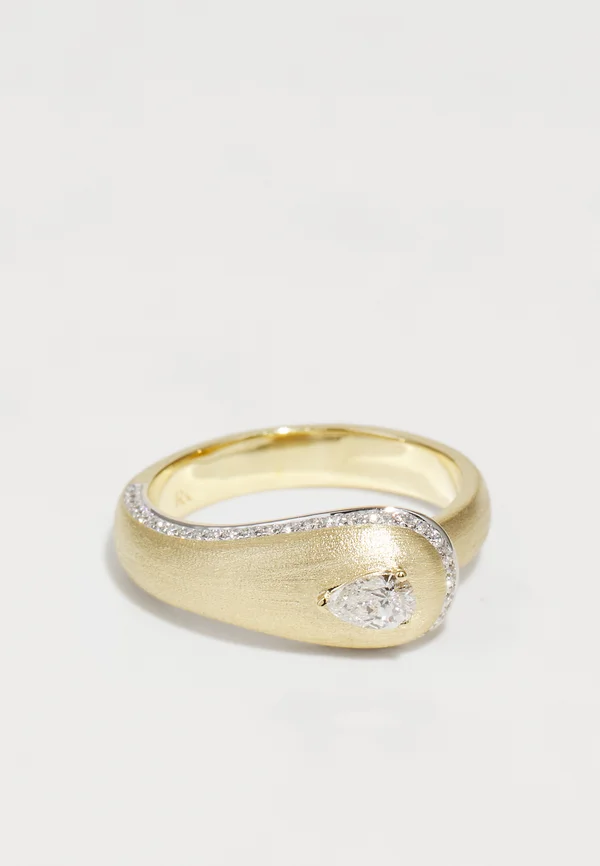 PRESTIGE BRUSH - Ring - yellow gold-coloured