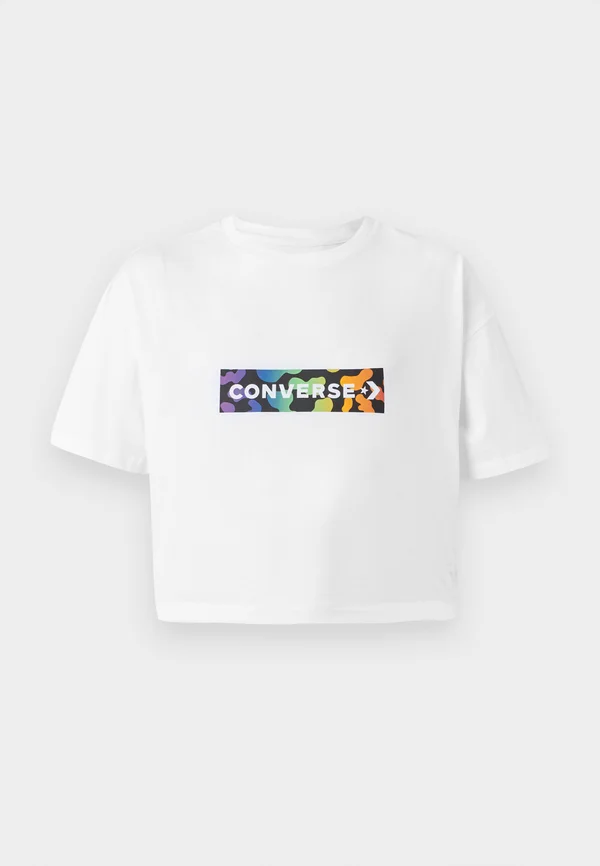 PRIDE UNISEX CROP TEE - T-Shirt print - white