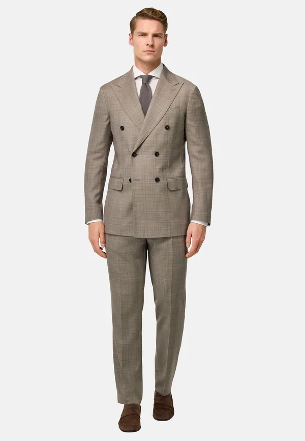 PRINCE OF WALES CHECK SET - Anzug - taupe