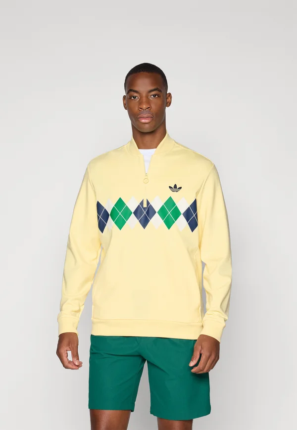 PRINT 1/4 ZIP - Sweatshirt - almost yellow