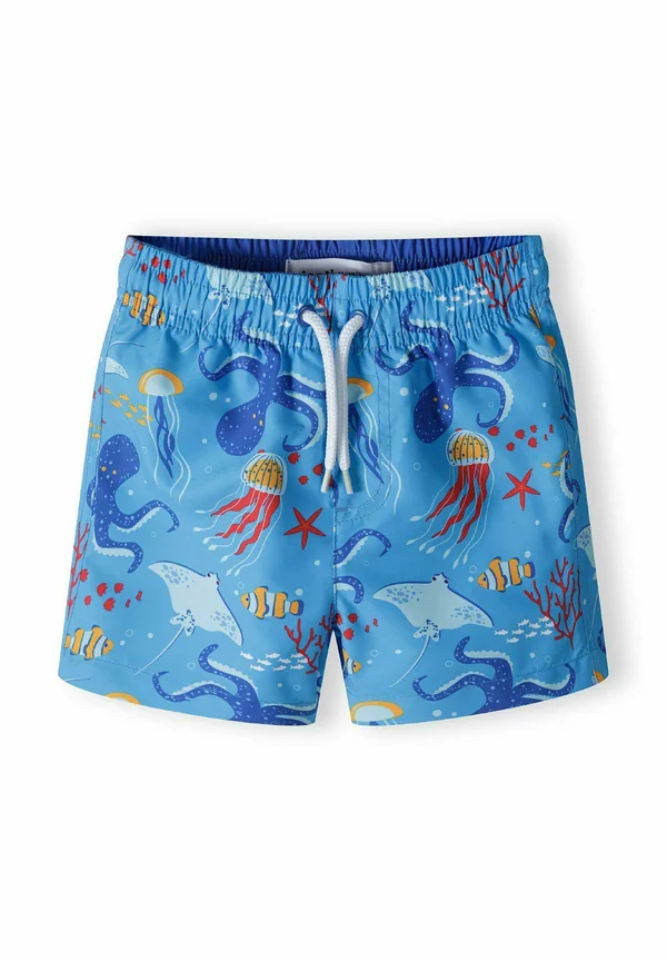 PRINT AND ELASTIC WAIST - Badeshorts - blue navy