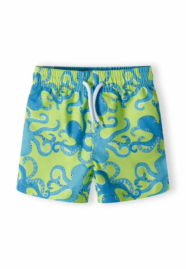 PRINT AND ELASTIC WAIST - Badeshorts - green blue