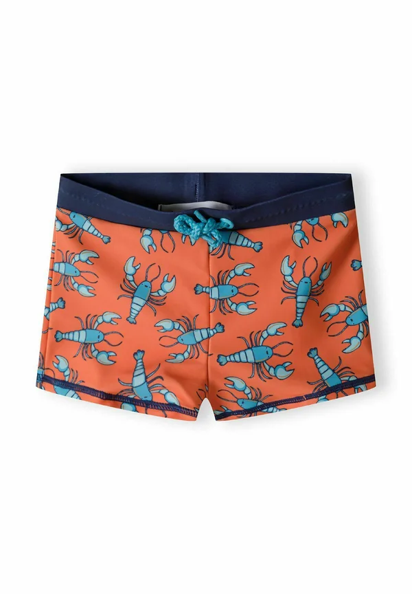 PRINTED AND ELASTIC WAIST - Shorts - orange blue