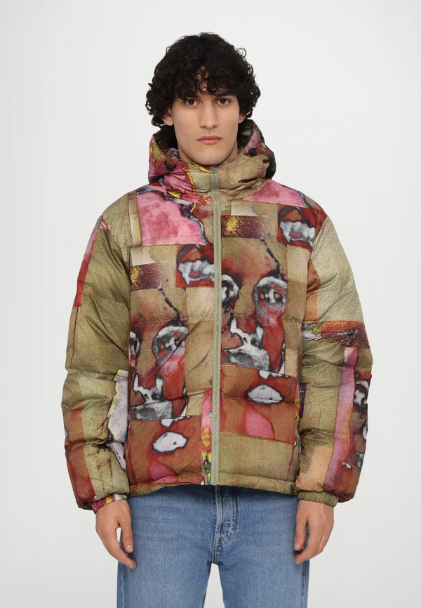 PRINTED FACES COLLAGE PUFFER - Daunenjacke - multi coloured