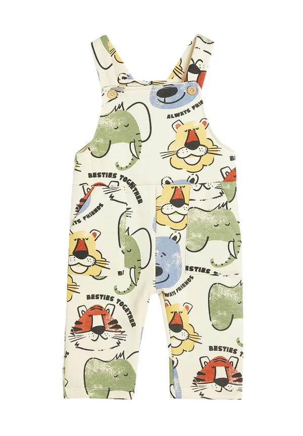 PRINTED OVERALLS - Latzhose - white