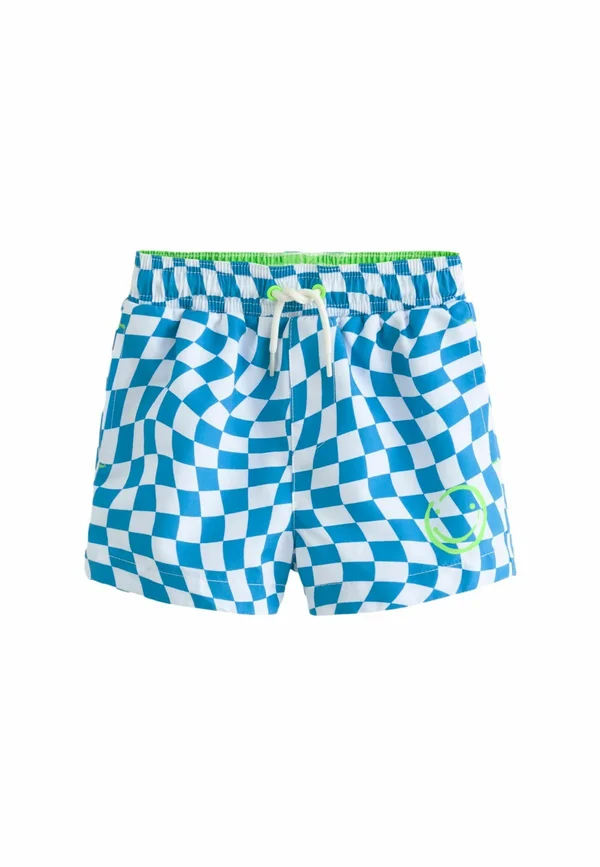 PRINTED REGULAR FIT  - Badeshorts - blue checkerboard