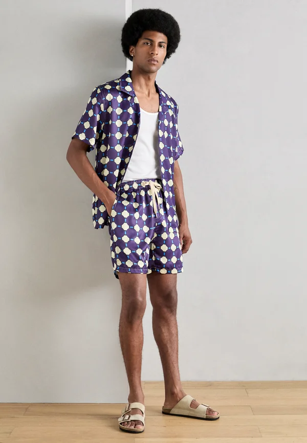 PRINTED SHIRT SET - Shorts - purple