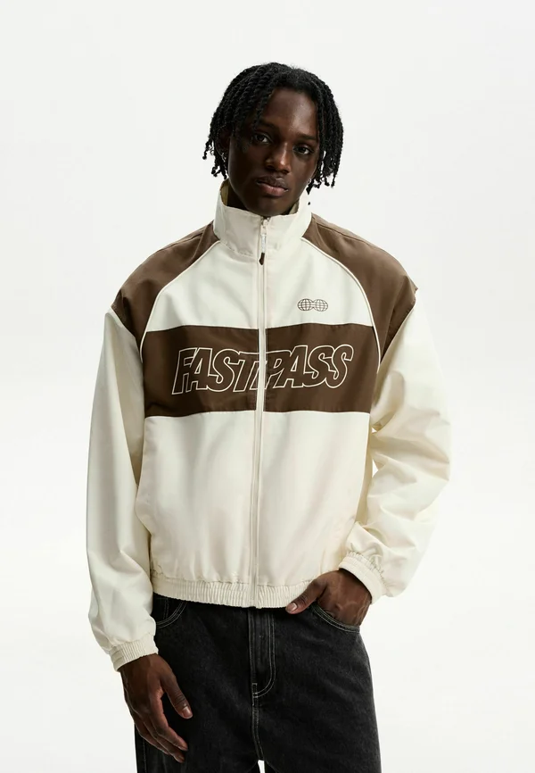 PRINTED TECHNICAL - Übergangsjacke - dark brown