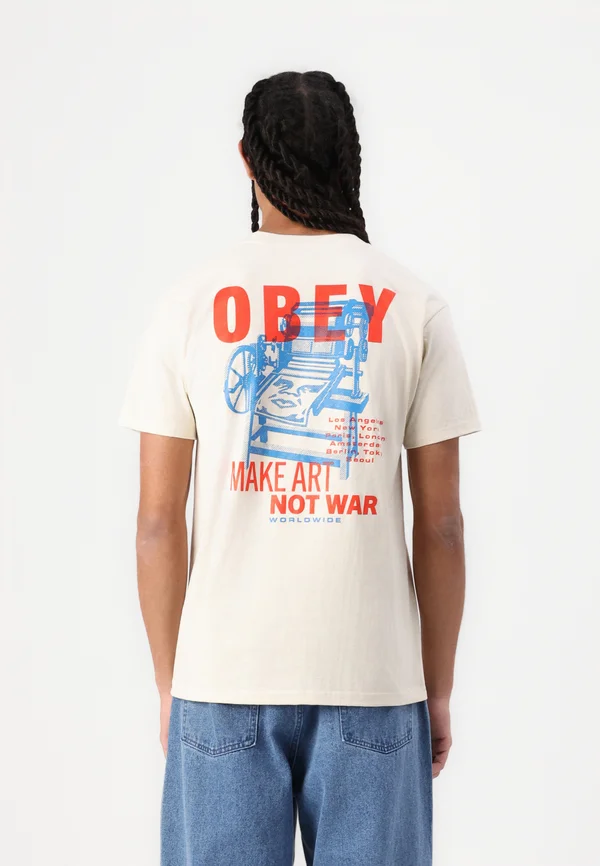PRINTING PRESS MAKE ART - T-Shirt print - cream