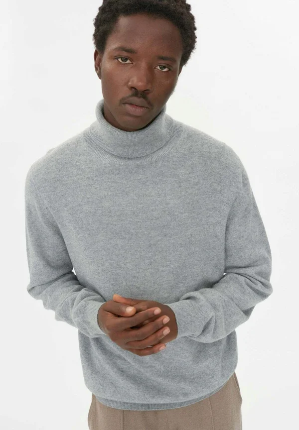 PRODUKT E ROLLKRAGEN - Strickpullover - grey melange