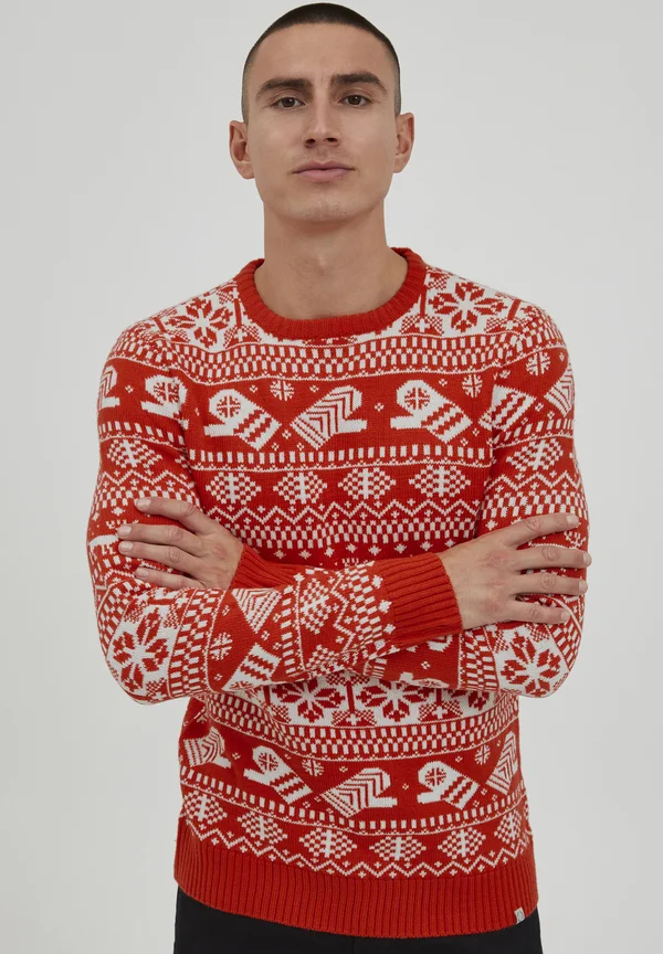 PRUwe - Strickpullover - mars red