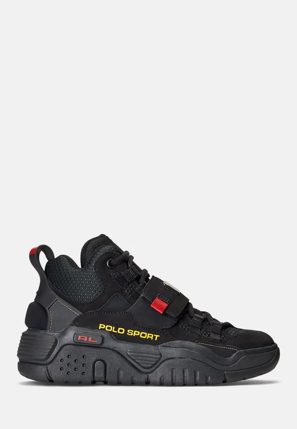 PS100 HIGH-TOP TRAINER - Sneaker high - black/red/canary yellow